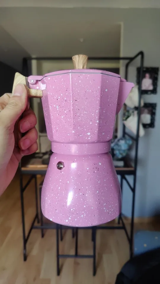 Pink Aluminum Moka Pot photo review