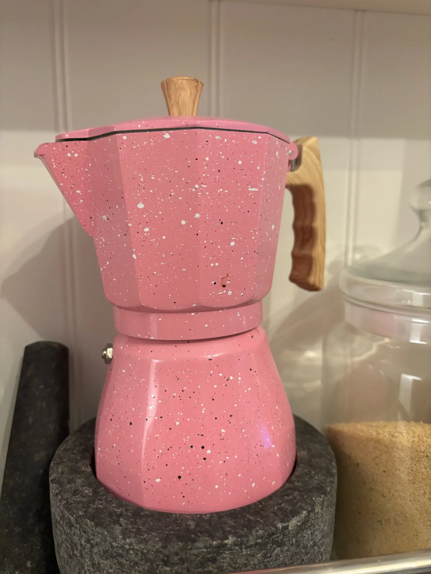 Pink Aluminum Moka Pot photo review