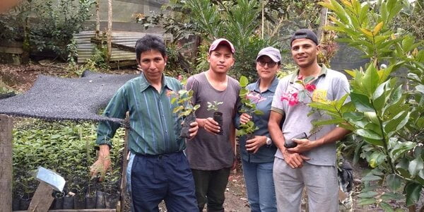 tiny footprint coffee working in Ecuador