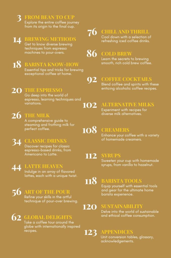 Home Barista Handbook Table Of Contents Sample