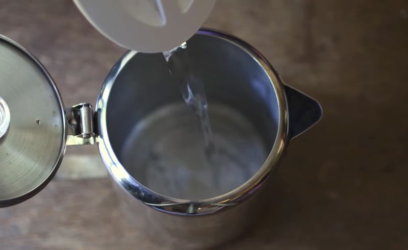 Percolator Pouring Water