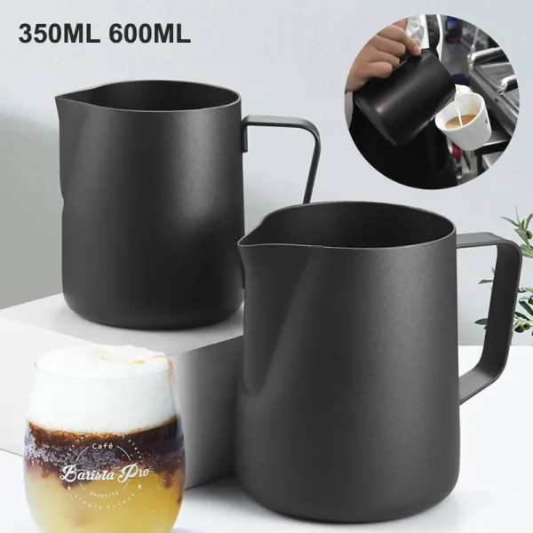 Non Stick Coating Stainless Steel Milk Frothing Pitcher Espresso Coffee Barista Craft Latte Cappuccino Cream Froth 1