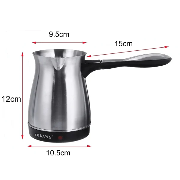 220v Coffee Make 500ml Stainless Steel Separated Italian Mocha Pot Greek Turkish Electric Coffee Pot Portable 4