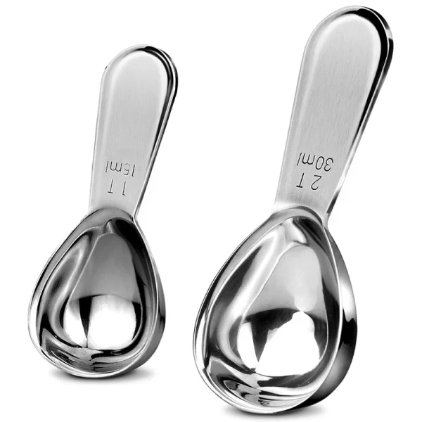 Endurance Stainless Steel Coffee Scoops Measuring Spoons Coffeeware Exact Ergonomic Tablespoon 1 Tbsp Or 2 Tbsp