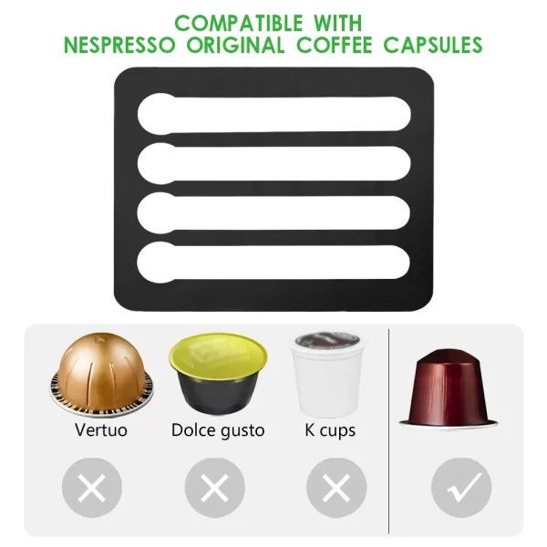 Nespresso Coffee Capsule Holder Stand Rotary Coffee Pod Tower Rack Rotatable Coffee Pod Storage Shelves Storage 4