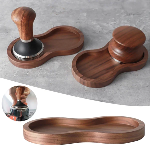 51mm 53mm 58mm Wooden Espresso Coffee Tamper Mat Fluted Tampering Holder Corner Pad Anti Skid Coffeeware